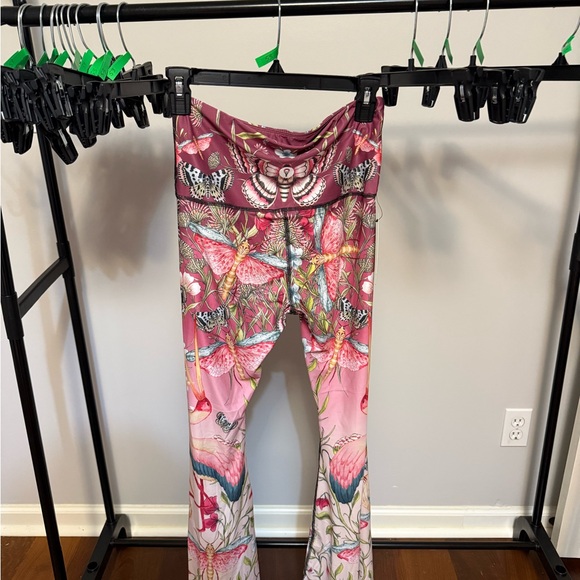 Vibrant Floral Flare Pants - Picture 4 of 5